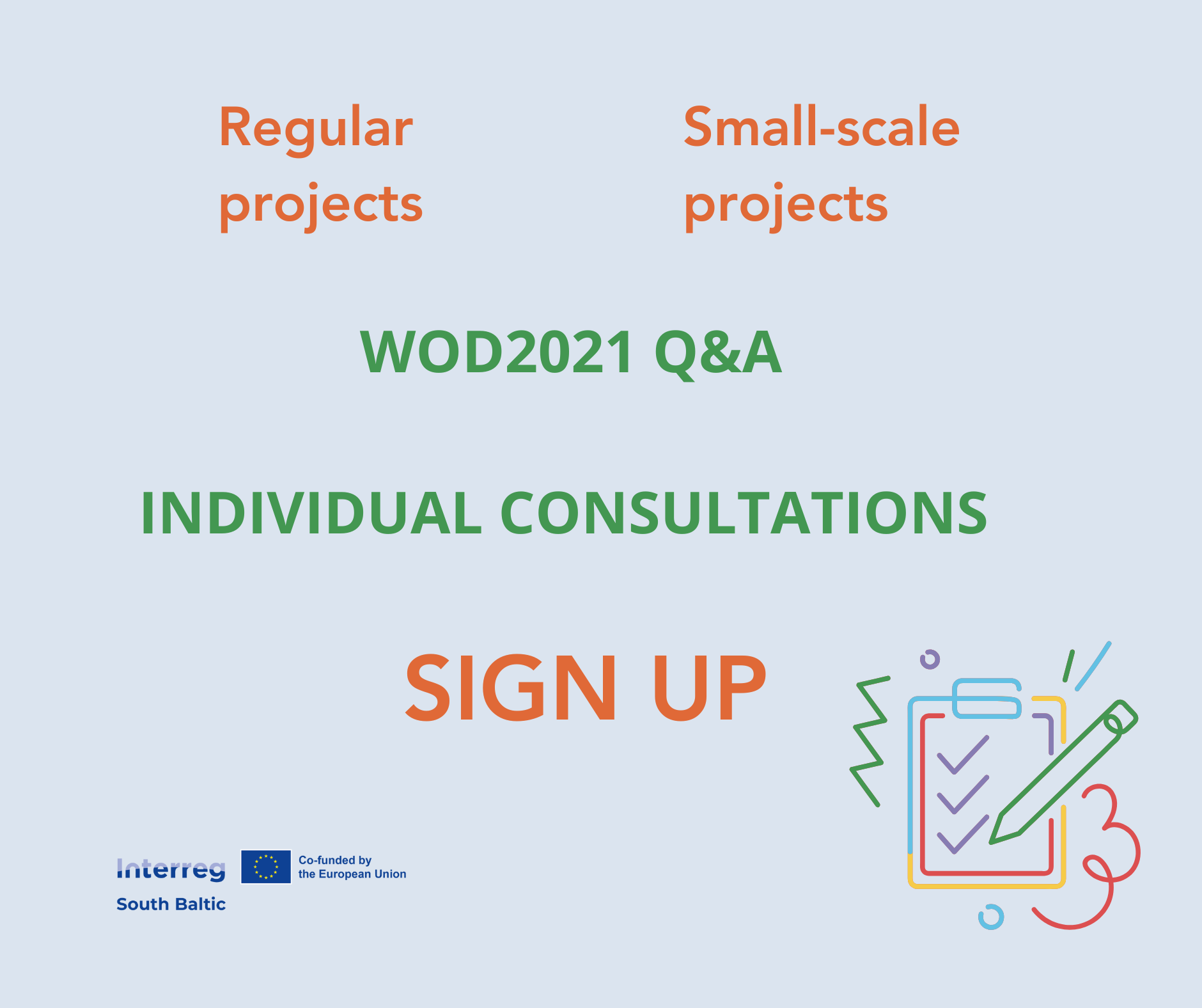 The 4th regular projects and 2nd Small-scale projects calls: sign up for WOD2021 online Q&A and individual consultations