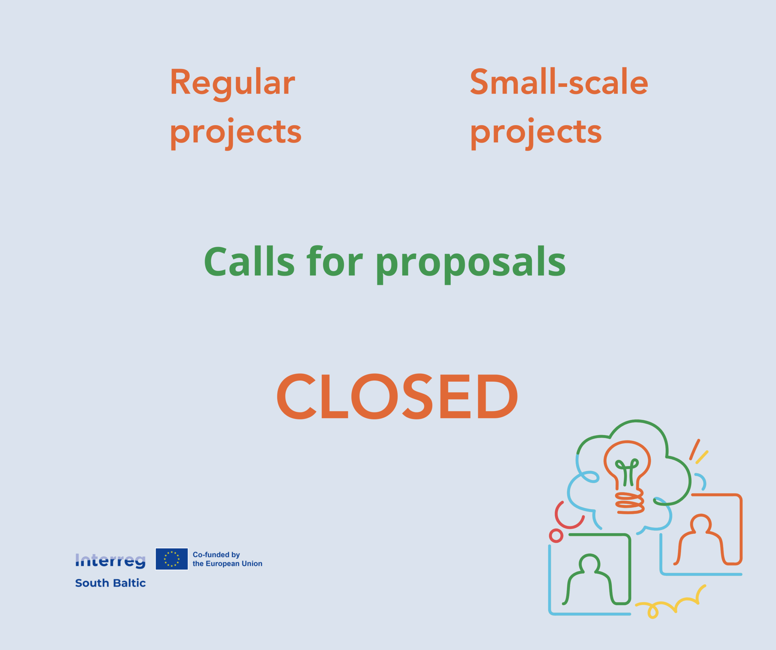 Calls closed: 30 applications submitted for 4th regular and 2nd Small-scale project opportunities