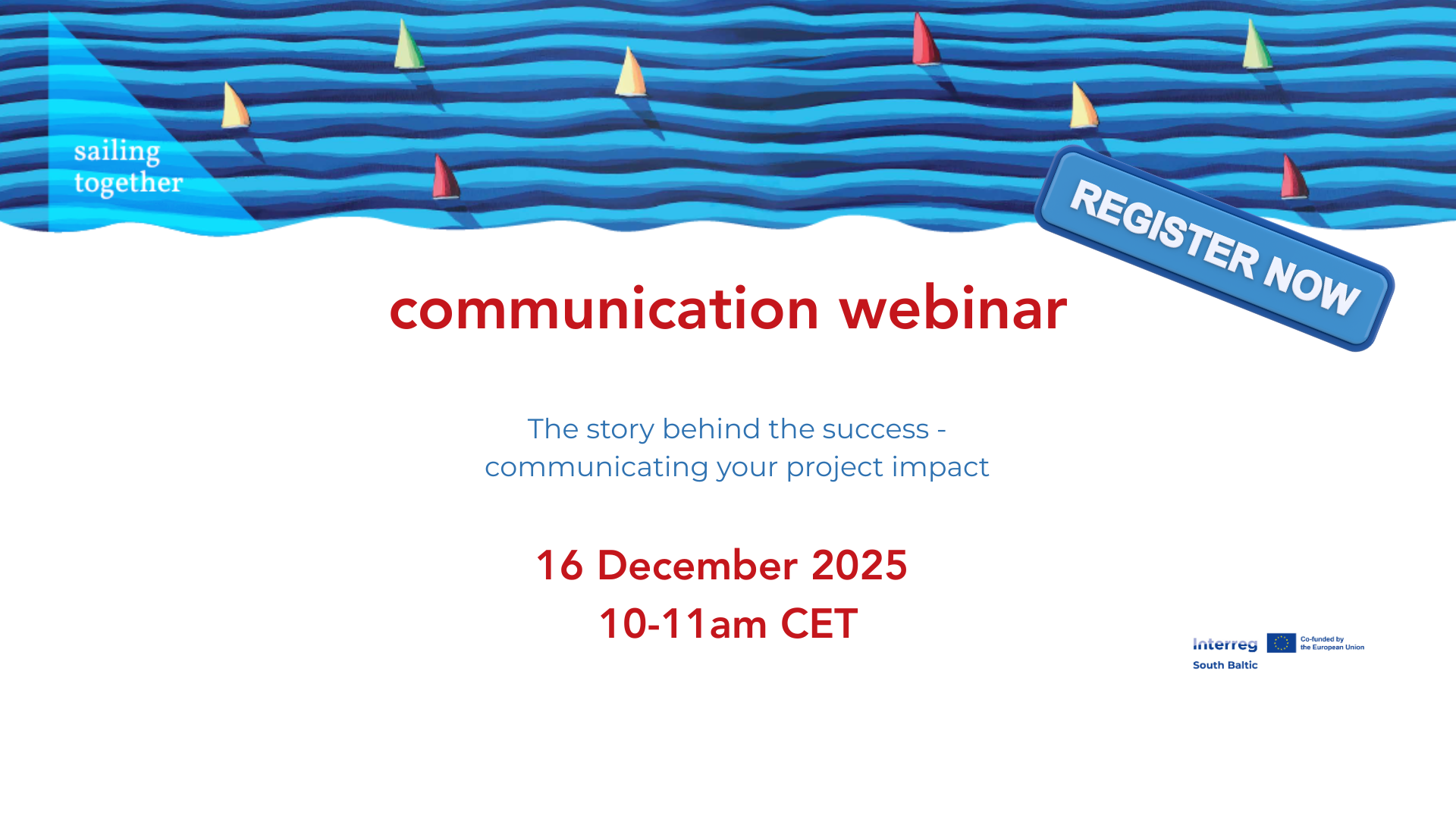 Register for the Interreg South Baltic Programme communication webinar